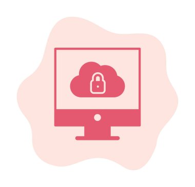 Veri Güvenliği simgesi vektör illüstrasyonu