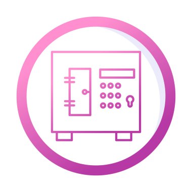 güvenli düz simge, vektör illüstrasyonu 