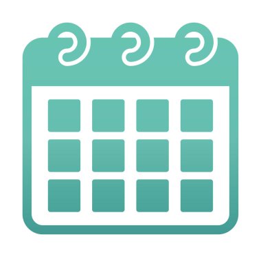 Takvim düzlüğü simgesi, vektör illüstrasyonu 