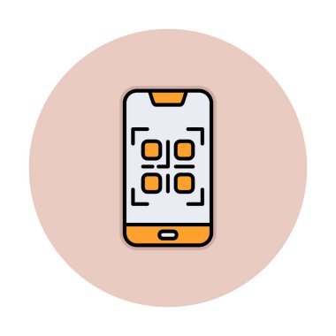 Basit düz akıllı telefon vektör simgesi 