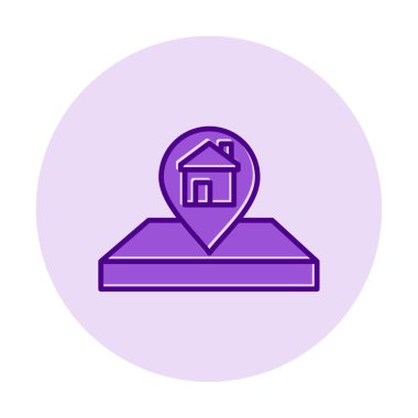 House Location Pin. Ev GPS sembolü, harita işaretleyici