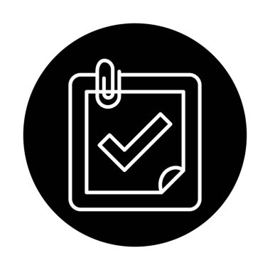 Planlayıcı Tamamlanmış simge vektör çizimi