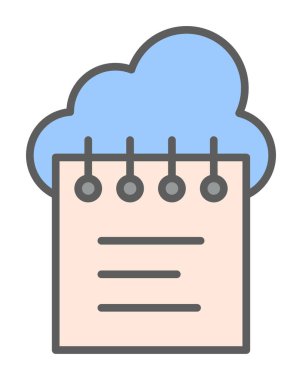 bulut veri çizgisi ikonu vektör illüstrasyonu