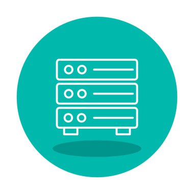 Sunucu simgesi tasarımı, vektör illüstrasyonu                