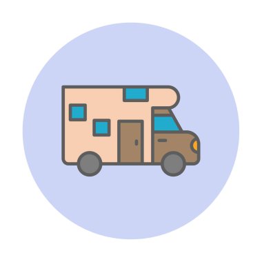 Van düz vektör simgesi