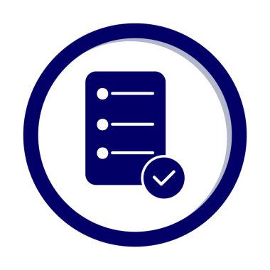 Simge vektör illüstrasyonunu onayla, kontrol listesi 