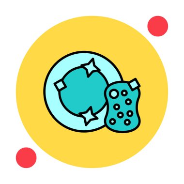 Tabak Süngeri web simgesi, vektör illüstrasyonu