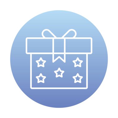 Hediye kutusu simgesi. vektör illüstrasyonu 