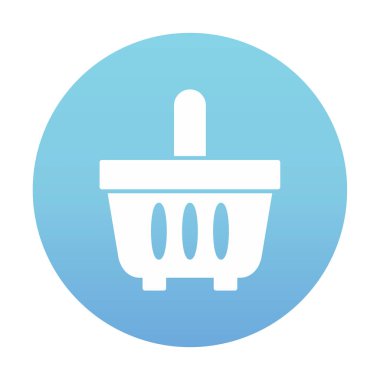 Alışveriş sepeti ikonu vektör illüstrasyonu          