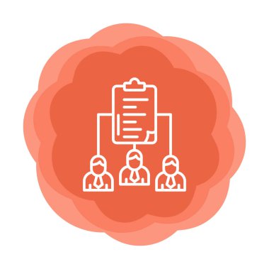 Work Distribution web icon, vector illustration 