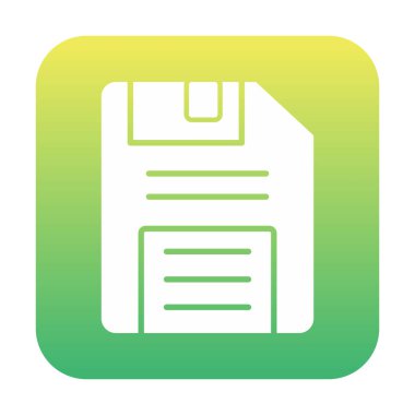 Basit Disket simgesi, vektör illüstrasyonu