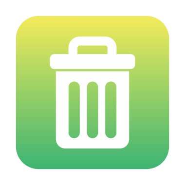 Çöp kutusu web simgesi, vektör illüstrasyonu