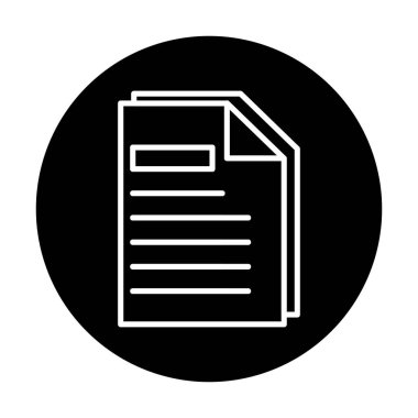 belge simgesi, vektör illüstrasyonu basit tasarım