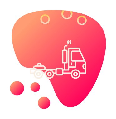 Web ve mobil uygulama tasarımınız için kamyon simgesi vektörü, kamyon logosu konsepti