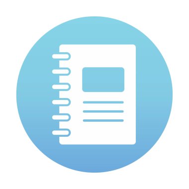 notepad simgesi, vektör illüstrasyonu basit tasarım