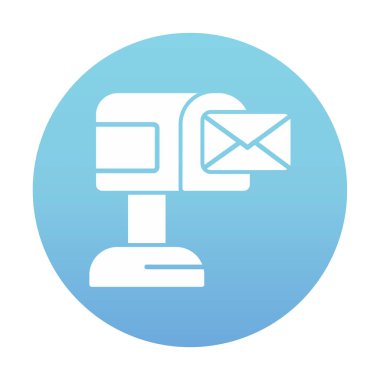 posta kutusu simgesi, vektör illüstrasyonu basit tasarım