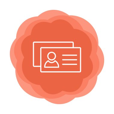 İş Kartları simgesinin vektör illüstrasyonu 