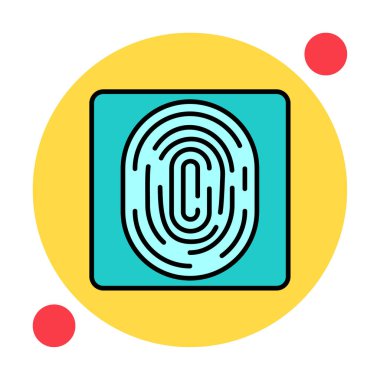 parmak izi ikonu vektör illüstrasyonu