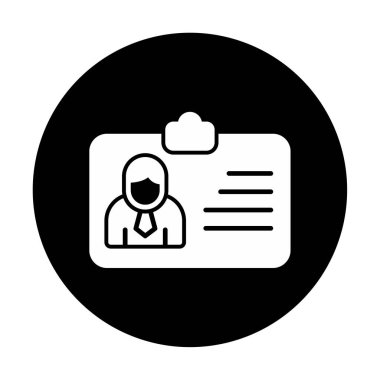 Ofis Giriş Kartı simgesinin vektör illüstrasyonu 