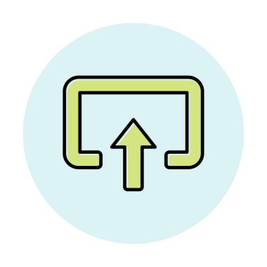 Girdi düz vektör simgesi