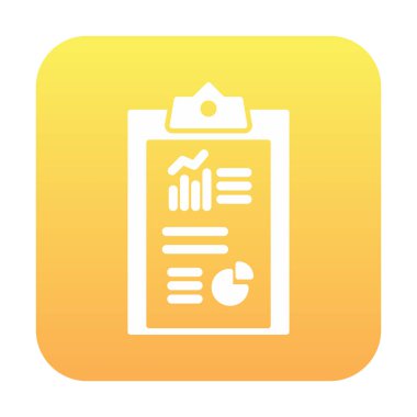 iş raporu simgesi, vektör illüstrasyonu basit tasarım