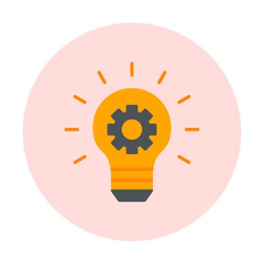 Arkaplanda dişli simgesi olan ampul