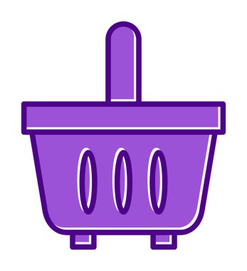 Alışveriş sepeti ikonu vektör illüstrasyonu          