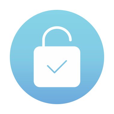 Beyaz arkaplanda asma kilit vektör çizimi