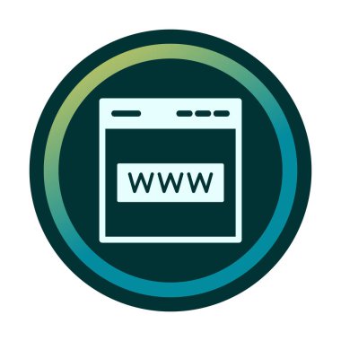 Basit web sitesi arayüzü simgesi, vektör illüstrasyonu