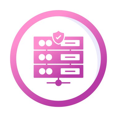 Sunucu simgesi tasarımı, vektör illüstrasyonu                