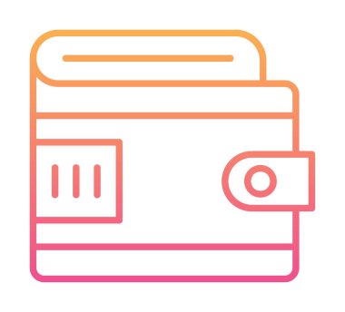 cüzdan vektör simgesi basit illüstrasyon