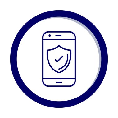 Güvenlik Düz simgesi, Kalkanlı Telefon 