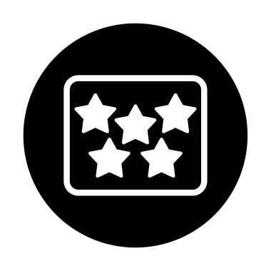 Beş Yıldız derecelendirme konsepti vektör çizimi