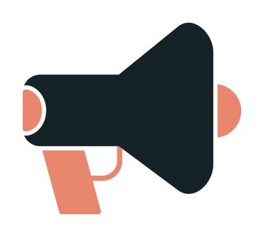 megafon simgesi, vektör illüstrasyonu