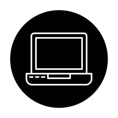 dizüstü bilgisayar simgesi, vektör illüstrasyonu basit tasarım 