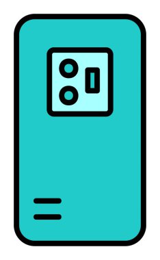 Mobil Arka Kamera simgesi, vektör illüstrasyon tasarımı