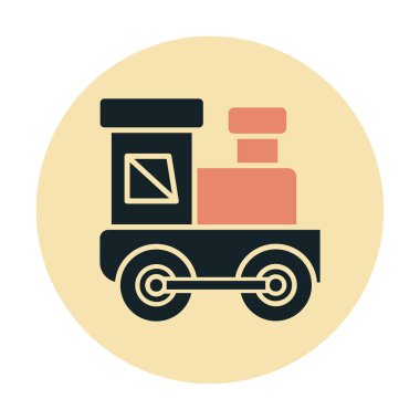 Tren oyuncağı simgesinin vektör illüstrasyonu