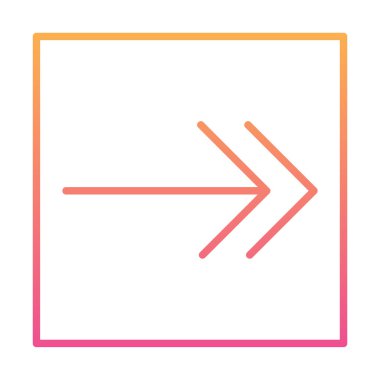 Sağ Ok simgesi, vektör illüstrasyonu basit tasarım