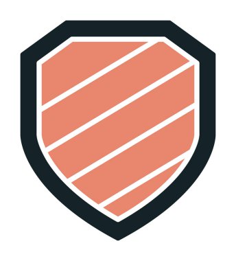 Güvenlik kalkanı simgesi, vektör illüstrasyonu