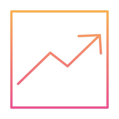 Basit iş ekonomisi grafik simgesi, vektör illüstrasyonu