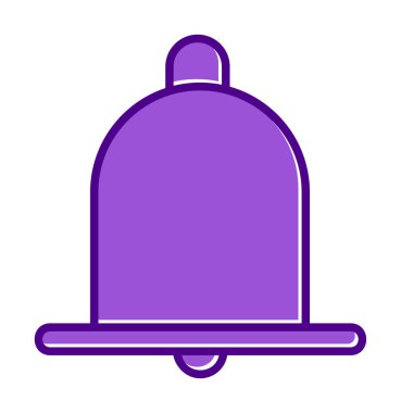 Basit Bildirim Zili simgesi, vektör illüstrasyonu