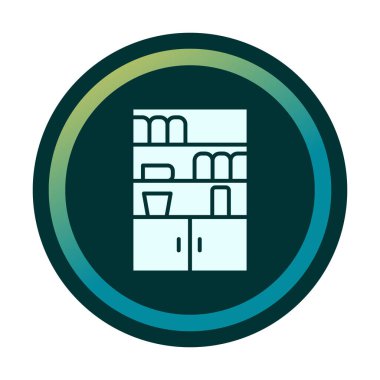 Dolap simgesi, vektör illüstrasyonu basit tasarım