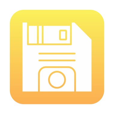 Basit Disket simgesi, vektör illüstrasyonu