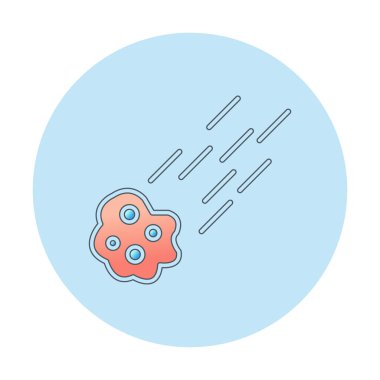 Meteor düz ikon vektör çizimi