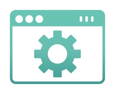 Web Sayfa Ayarları. simge basit illüstrasyon