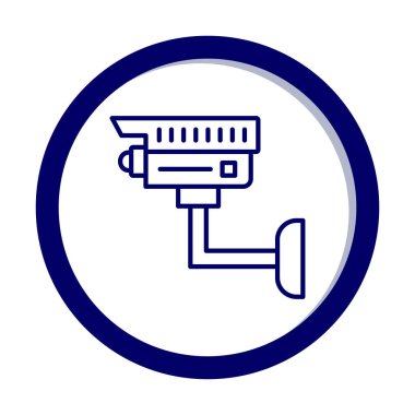 Basit bir CCTV kamera simgesi, vektör illüstrasyonu