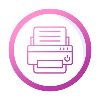 yazıcı simgesi web basit illüstrasyon