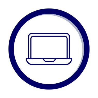 dizüstü bilgisayar simgesi, vektör illüstrasyonu basit tasarım 