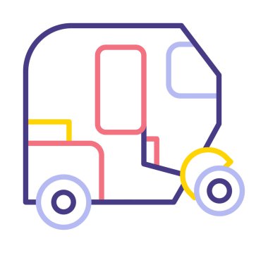 Tuk Tuk simge vektör illüstrasyonu