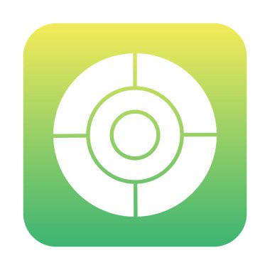 Basit hedef simgesi, hedef, vektör illüstrasyonu